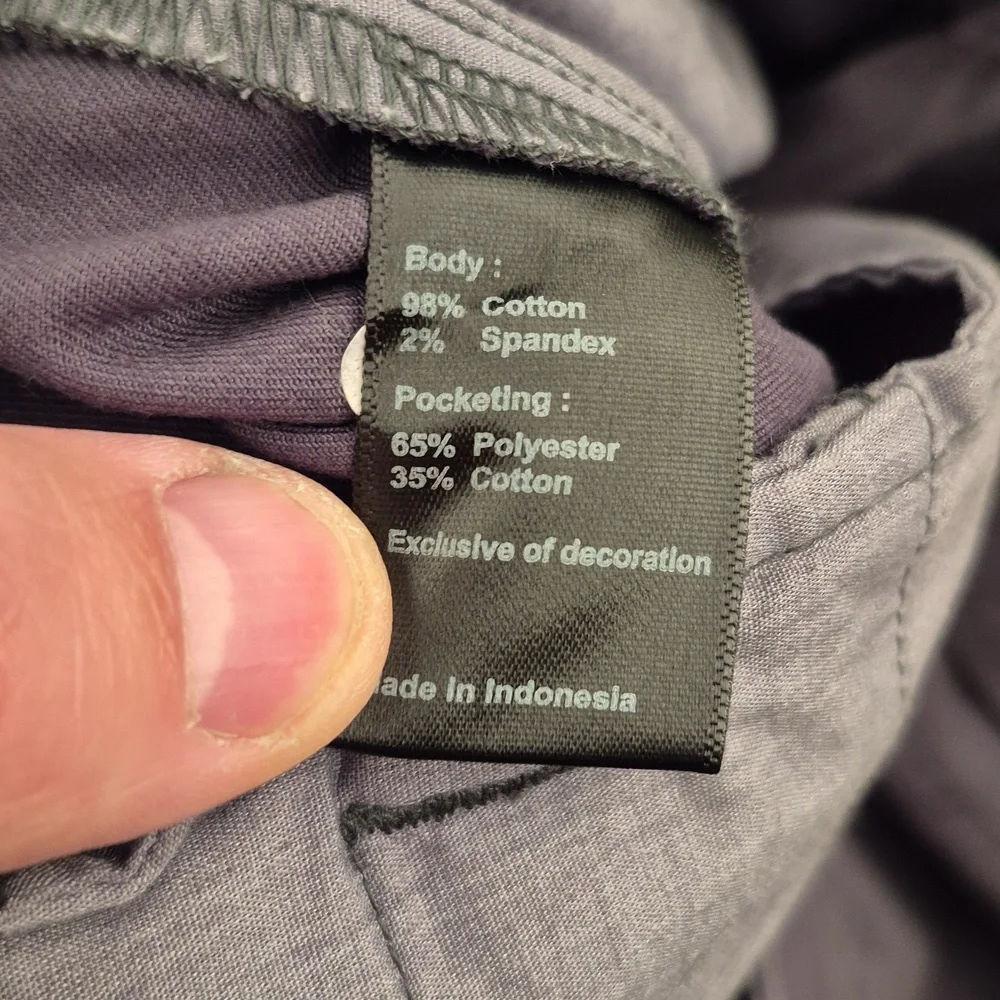 FLINT AND TINDER Solid Dark Grey Sz 32 x 9